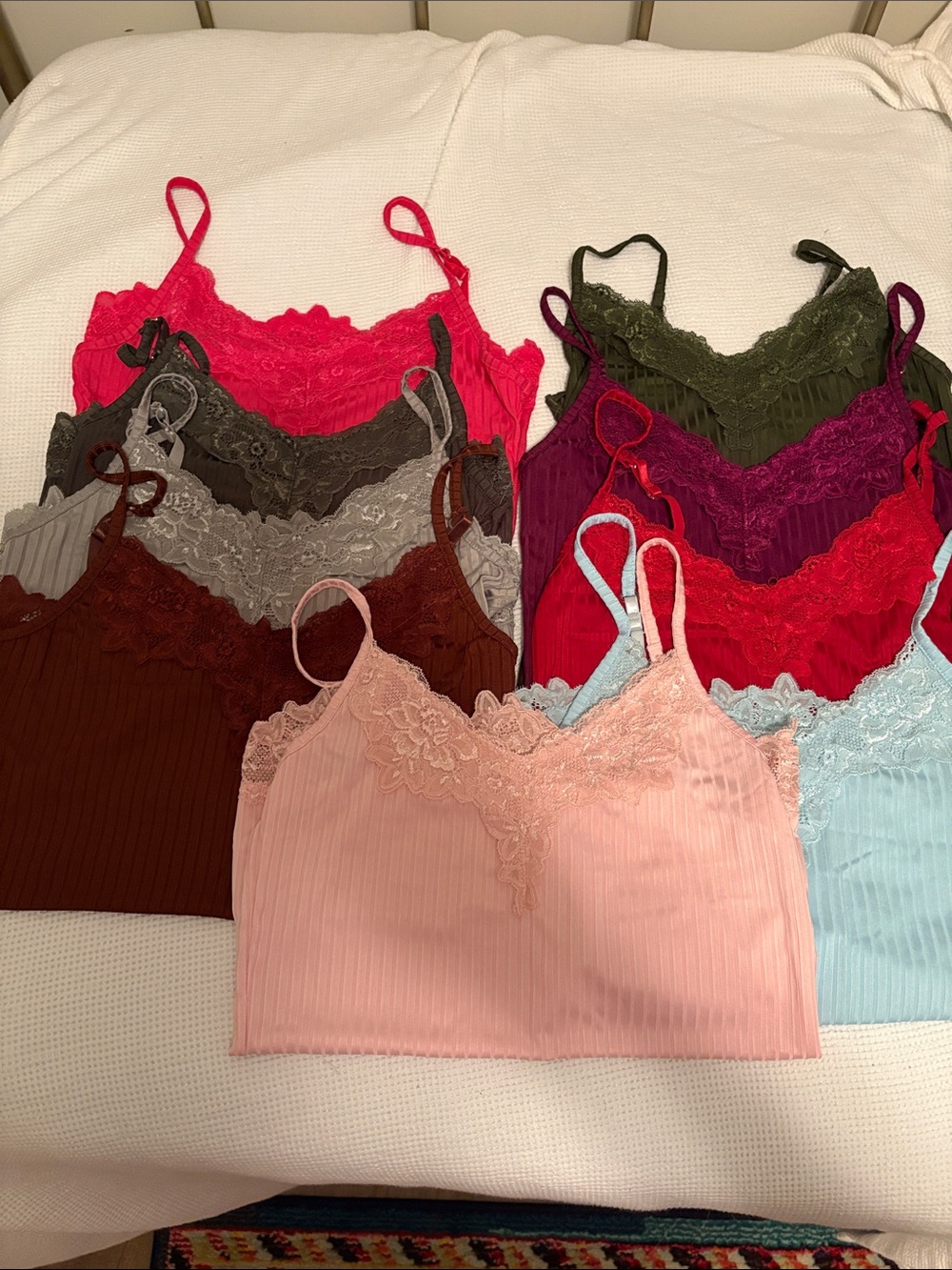 Camisoles lot of 9.  Only 2 were worn 1 time